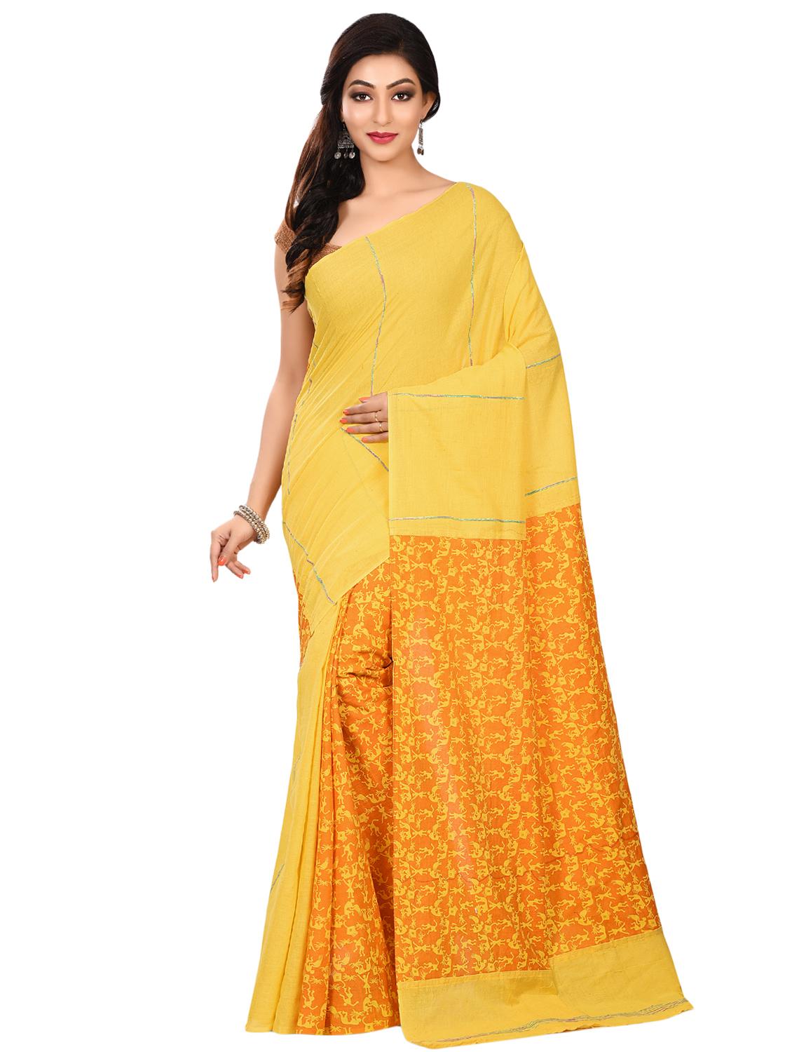 warli printed handloom saree with blouse - 16561502 - Zoom Image - 1