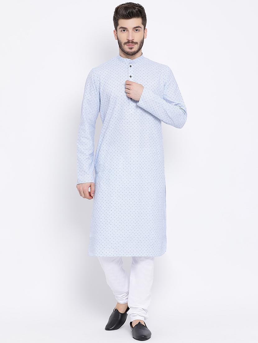 blue printed kurta pyjama set - 16562176 - Zoom Image - 1