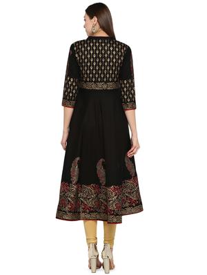 block printed anarkali kurta - 16562477 - Standard Image - 3
