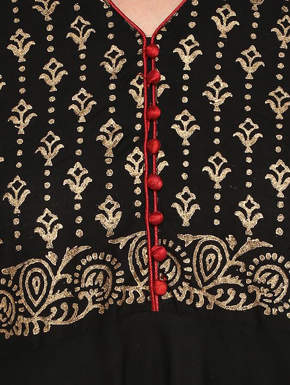 block printed anarkali kurta - 16562477 - Zoom Image - 4