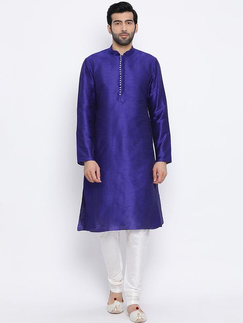 blue rayon long kurta - 16562506 - Standard Image - 1