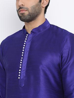 blue rayon long kurta - 16562506 - Standard Image - 4