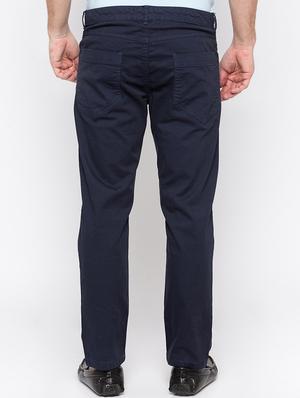 blue solid chinos - 16562918 - Standard Image - 3