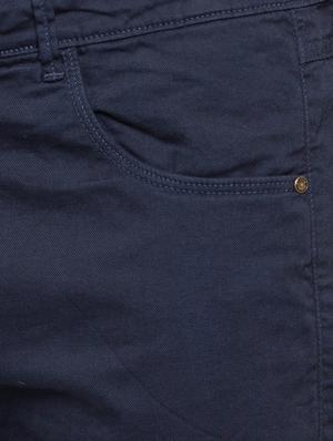 blue solid chinos - 16562918 - Standard Image - 5