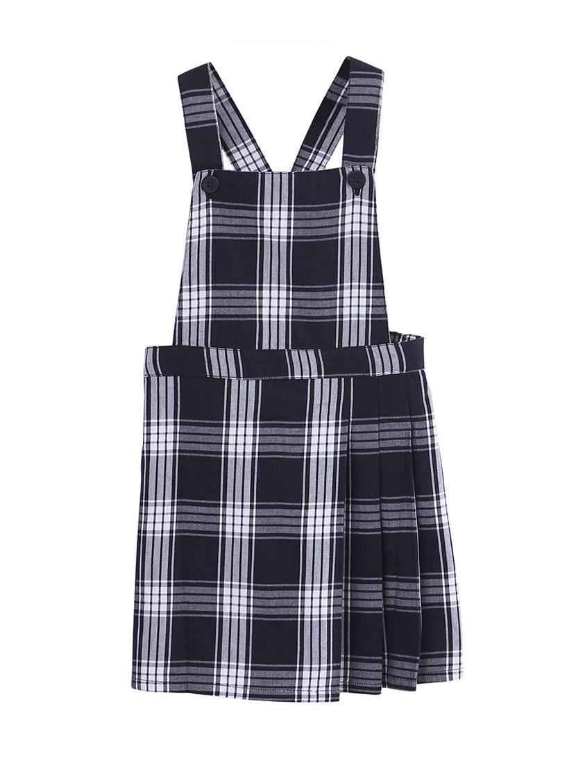 black cotton dungaree dress - 16563048 - Zoom Image - 1