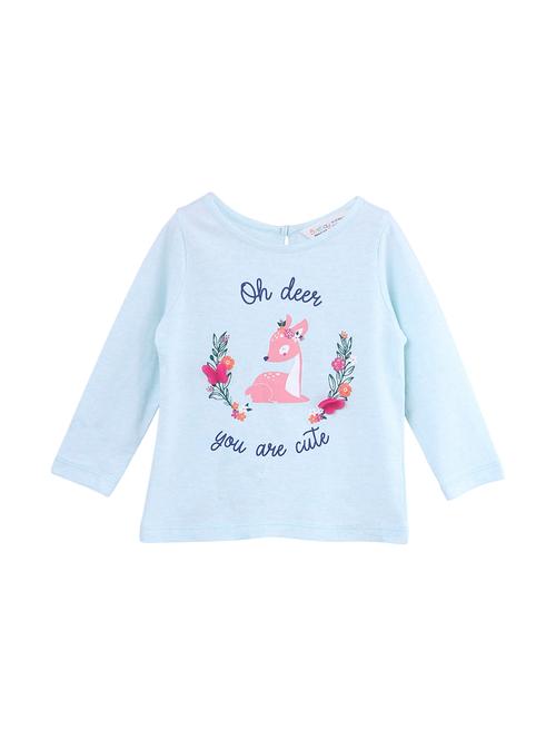 round neck quirky print top - 16563063 - Standard Image - 1