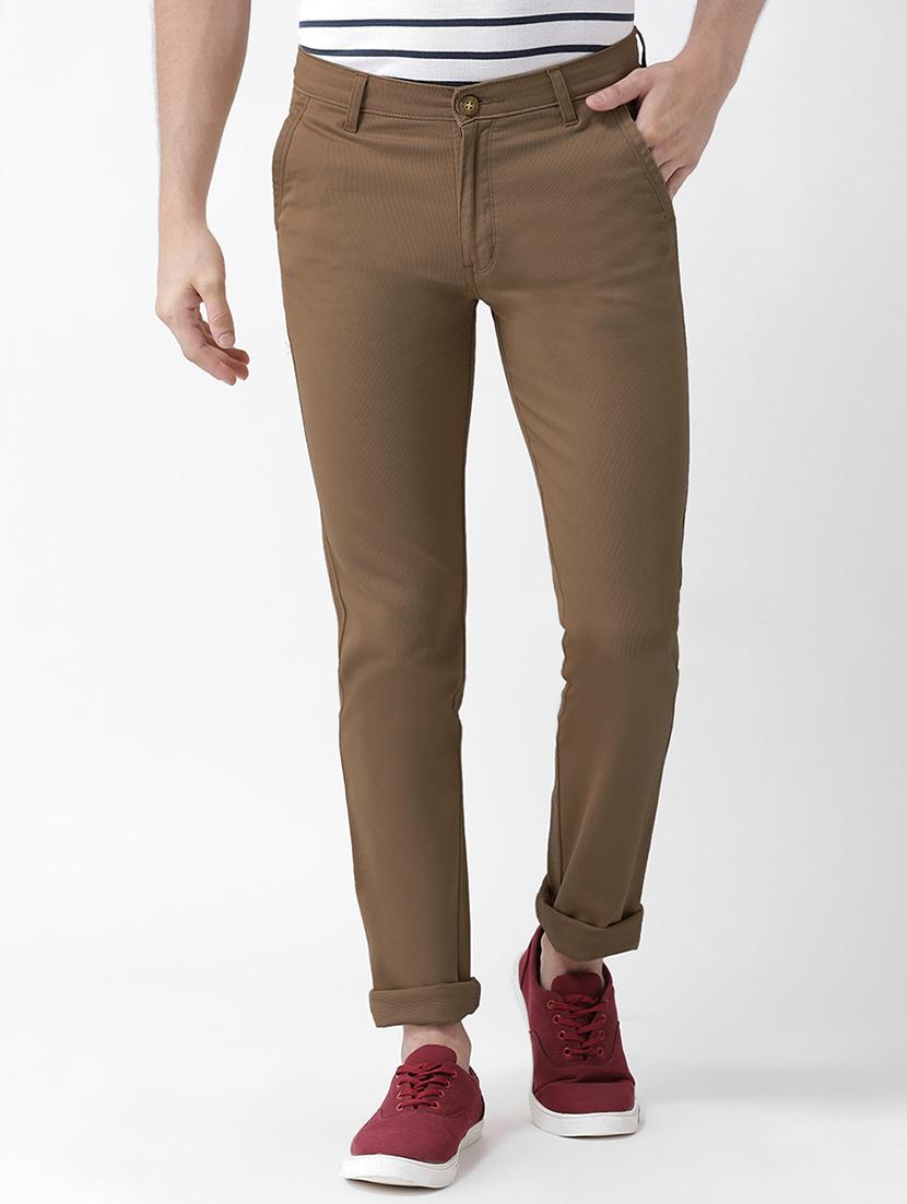 brown solid chinos - 16563198 - Zoom Image - 1
