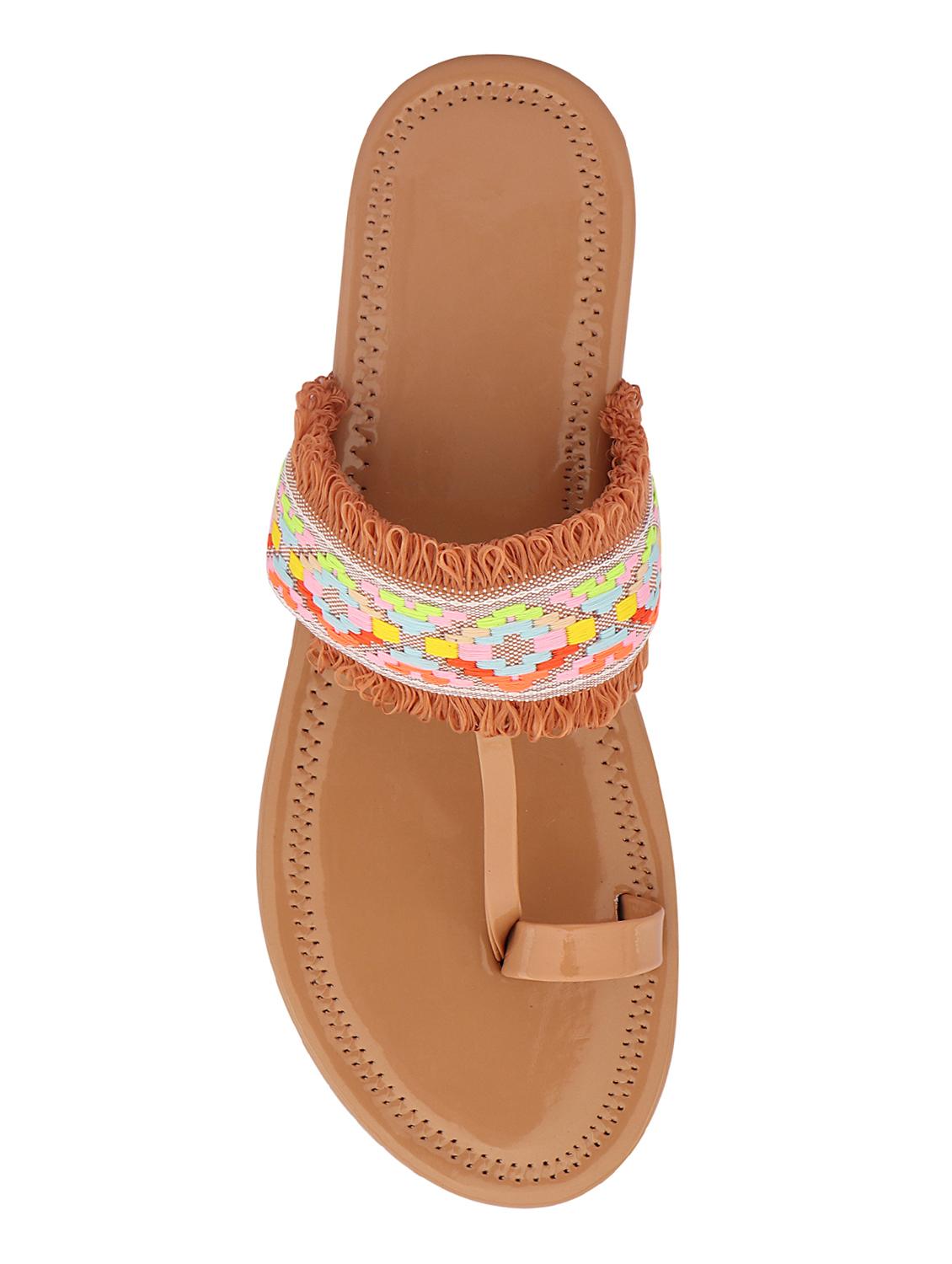 do bhai brown one toe sandals - 16563251 - Zoom Image - 4