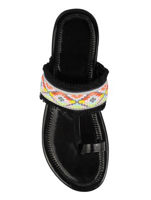 do bhai black one toe sandals - 16563252 - Standard Image - 4