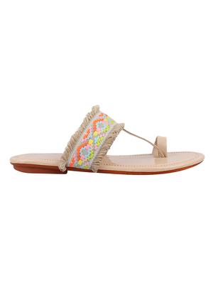 do bhai beige one toe sandals - 16563253 - Standard Image - 2