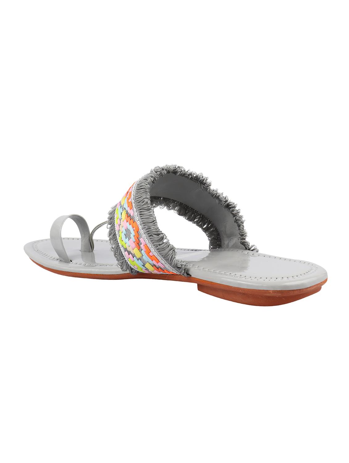 do bhai grey one toe sandals - 16563254 - Zoom Image - 3