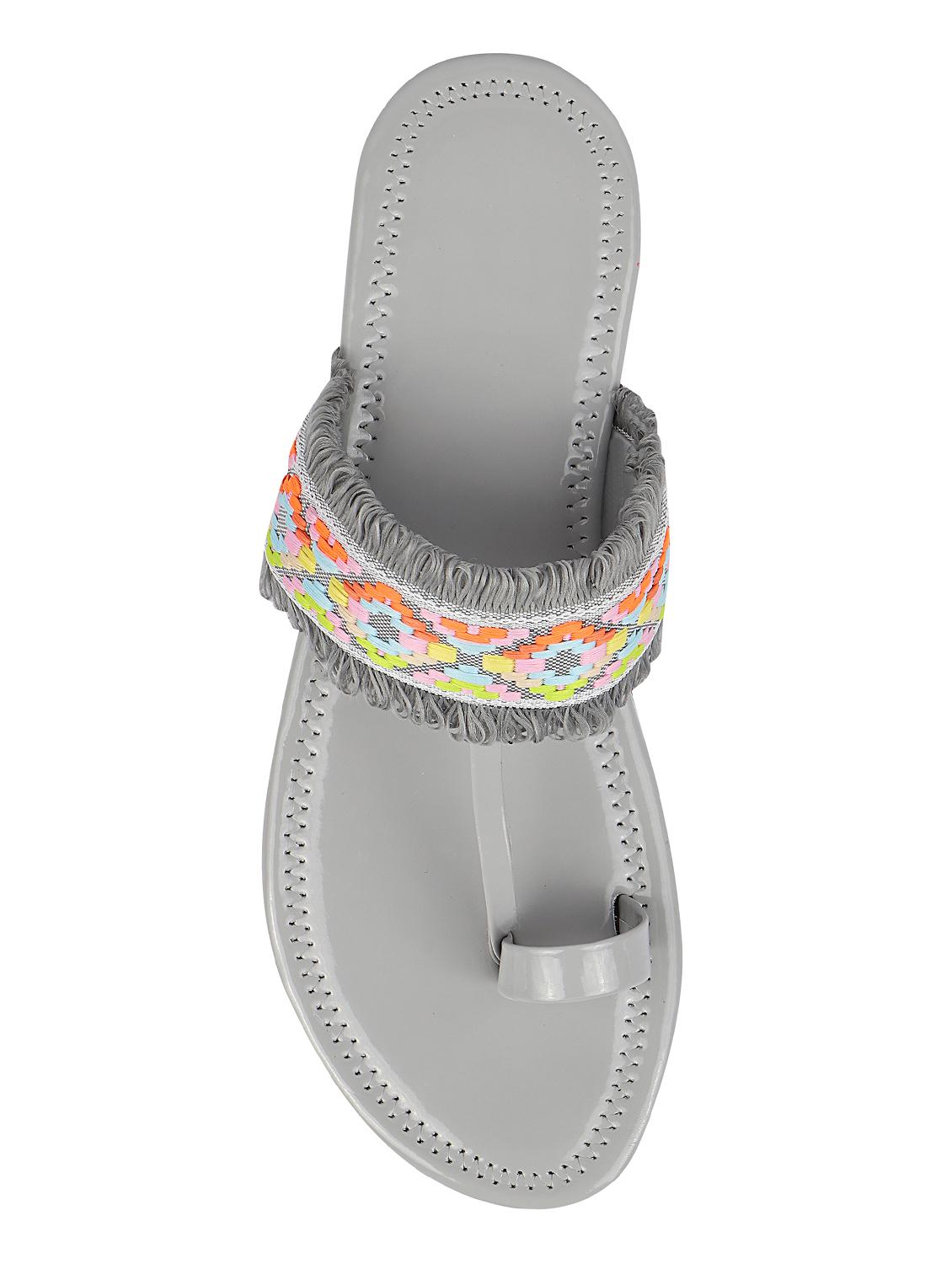 do bhai grey one toe sandals - 16563254 - Zoom Image - 4