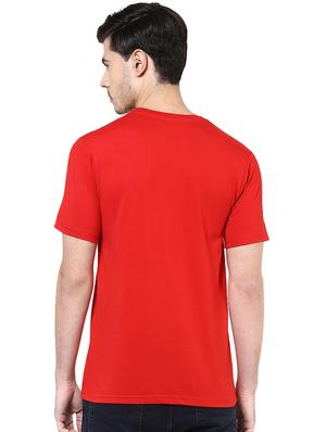 red typographic chest print t-shirt - 16563348 - Standard Image - 3