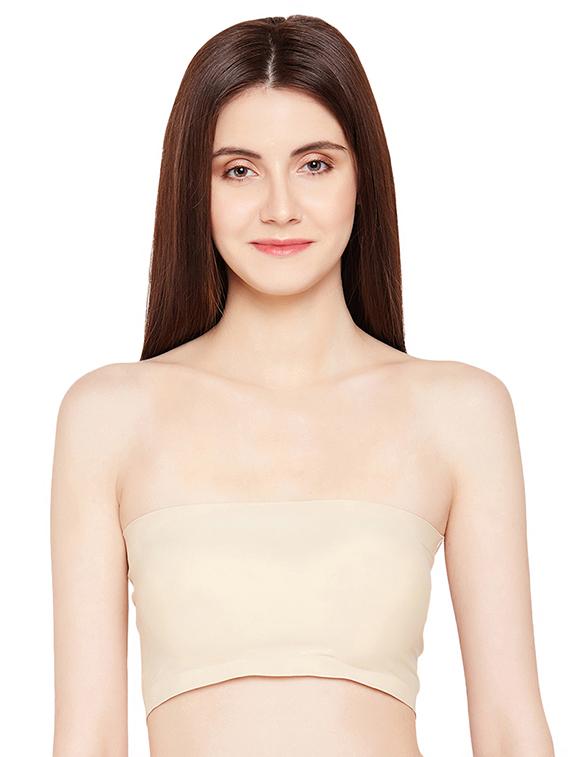 beige solid tube bra - 16563418 - Zoom Image - 1
