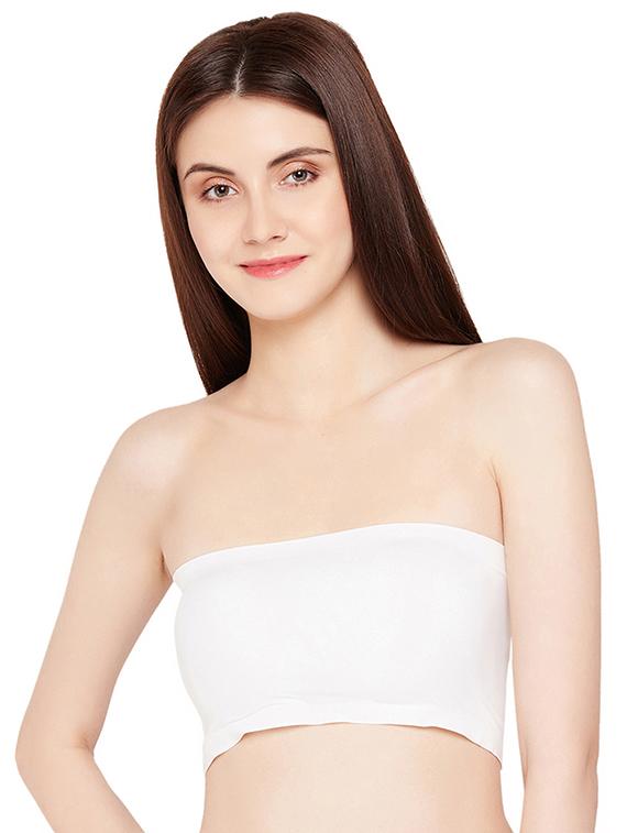 white solid tube bra - 16563419 - Zoom Image - 1