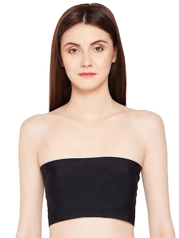 black solid tube bra - 16563420 - Zoom Image - 1