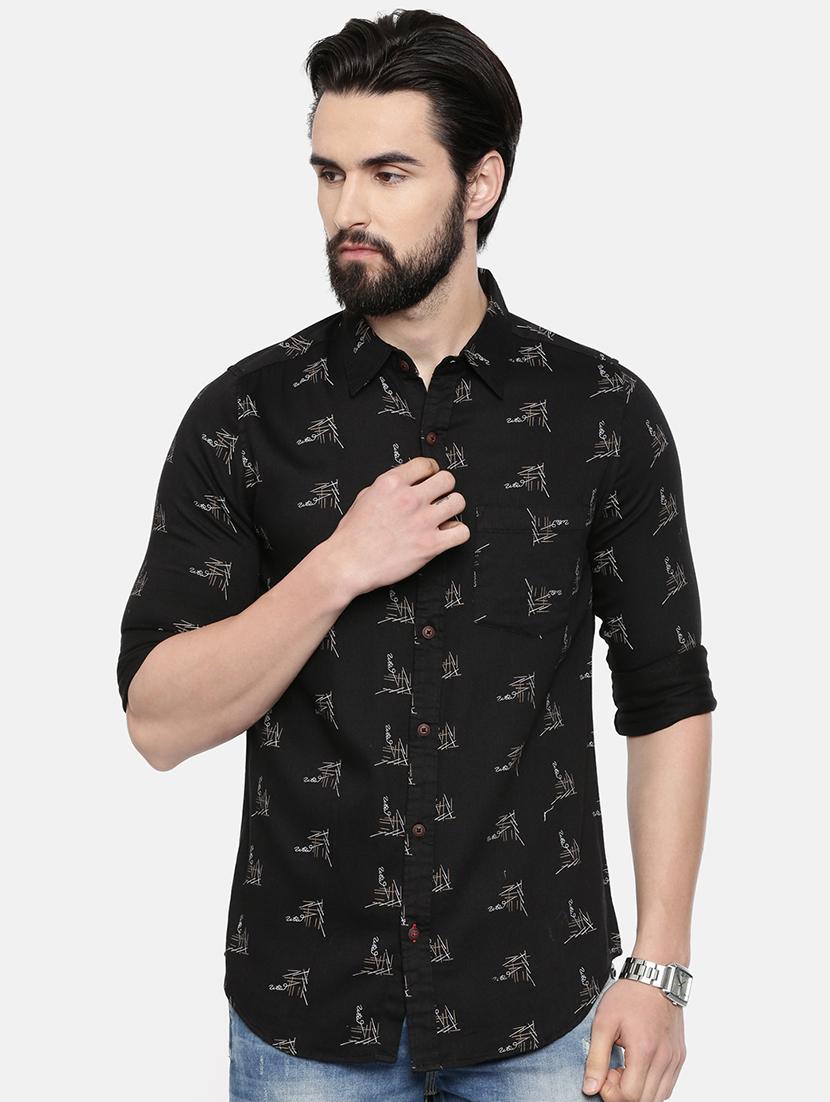 black printed casual shirt - 16563696 - Zoom Image - 1