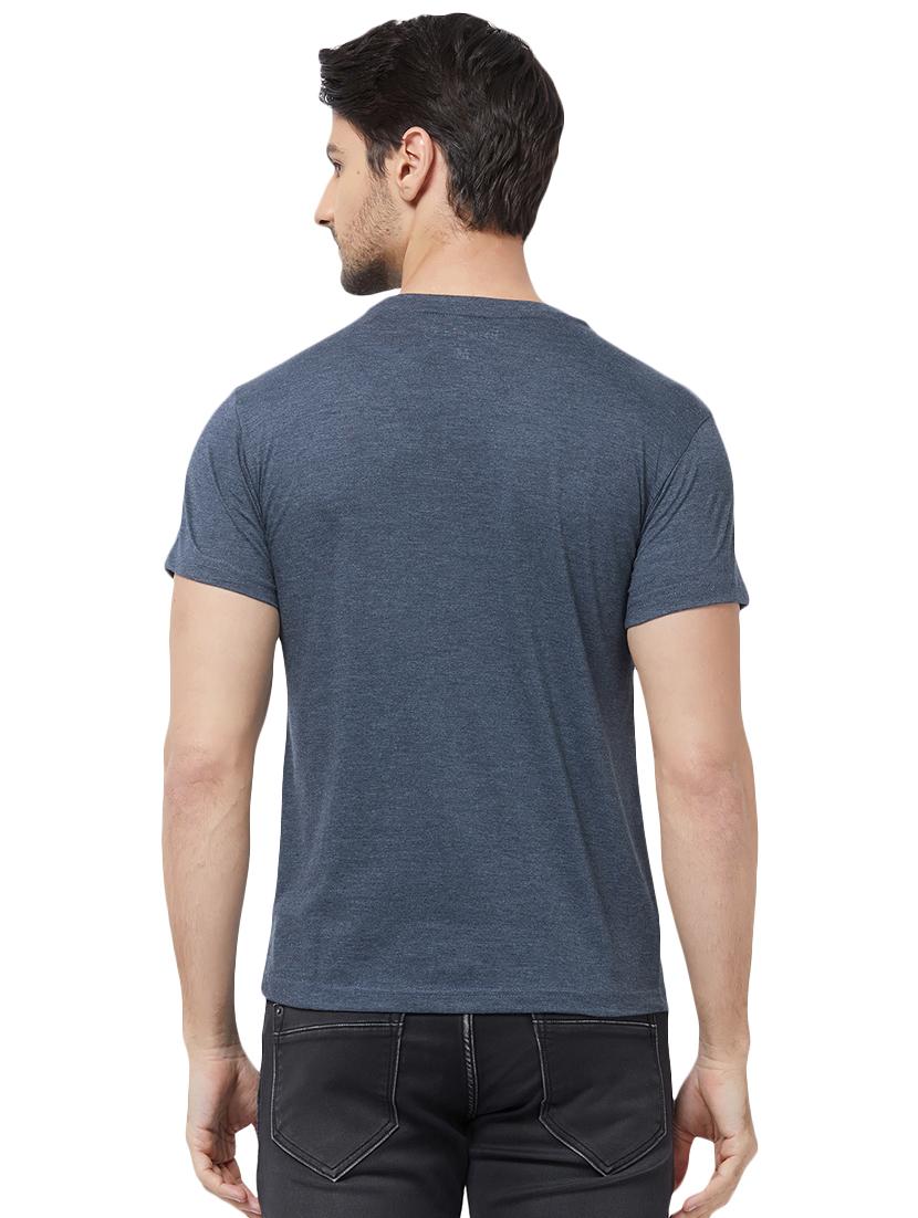 blue typographic chest print t-shirt - 16563807 - Zoom Image - 3