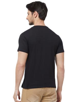 black typographic chest print t-shirt - 16563817 - Standard Image - 3