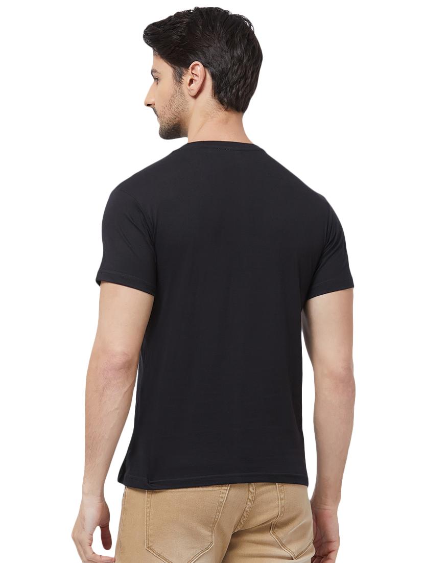 black typographic chest print t-shirt - 16563817 - Zoom Image - 3