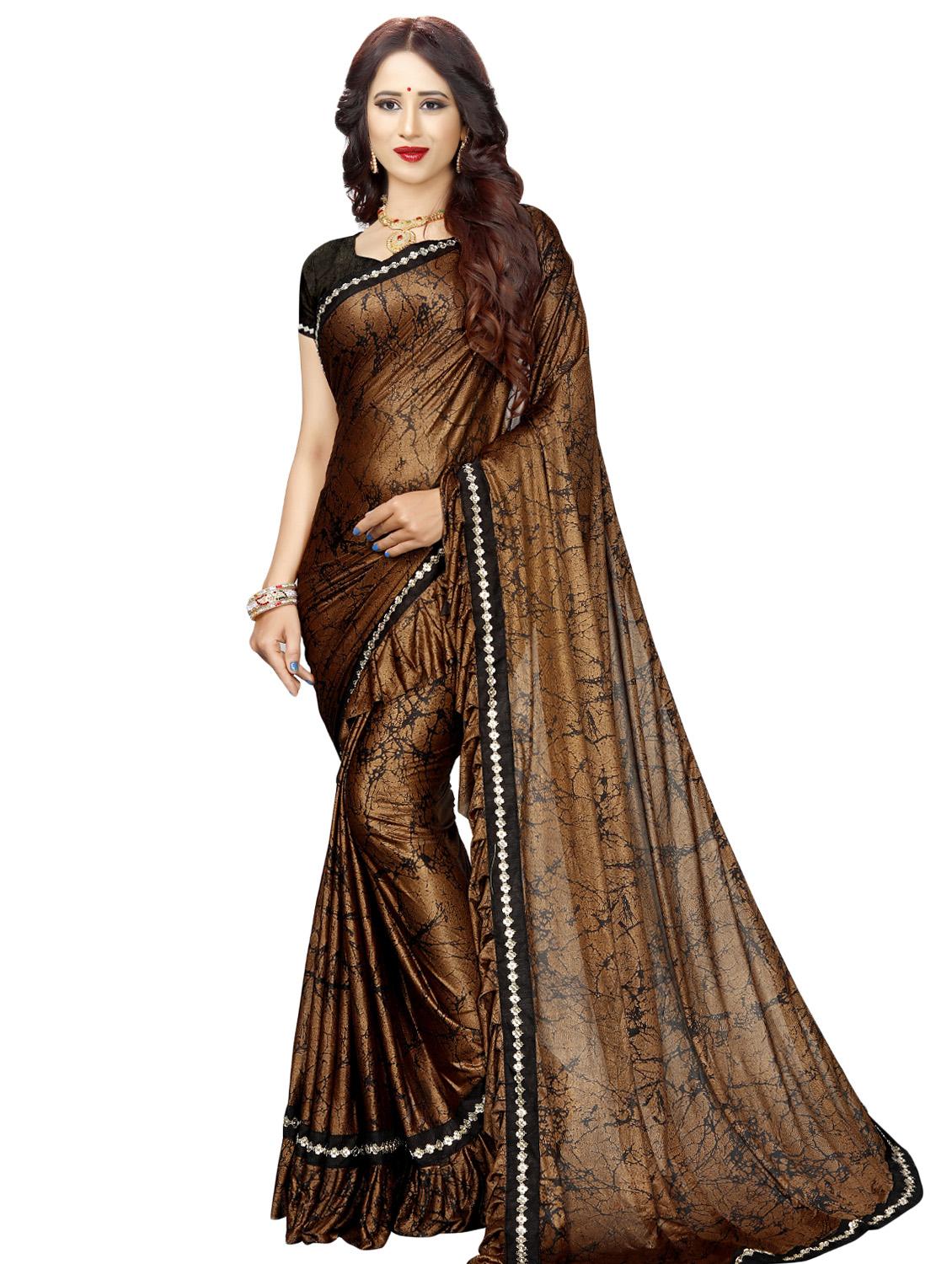 abstract fusion saree with blouse - 16564237 - Zoom Image - 1