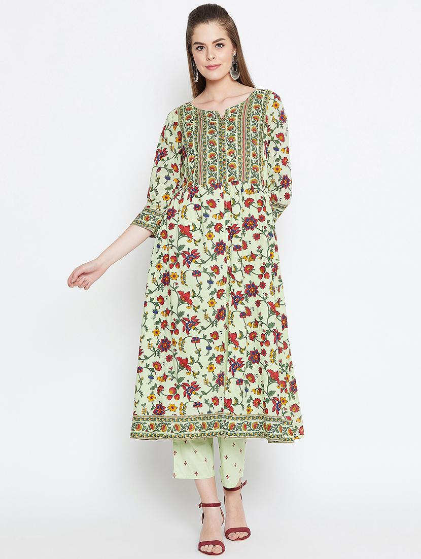 floral kurta palazzo set - 16564274 - Zoom Image - 1