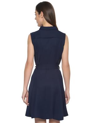 tie knot solid shirt dress - 16564848 - Standard Image - 2