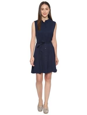 tie knot solid shirt dress - 16564848 - Standard Image - 3