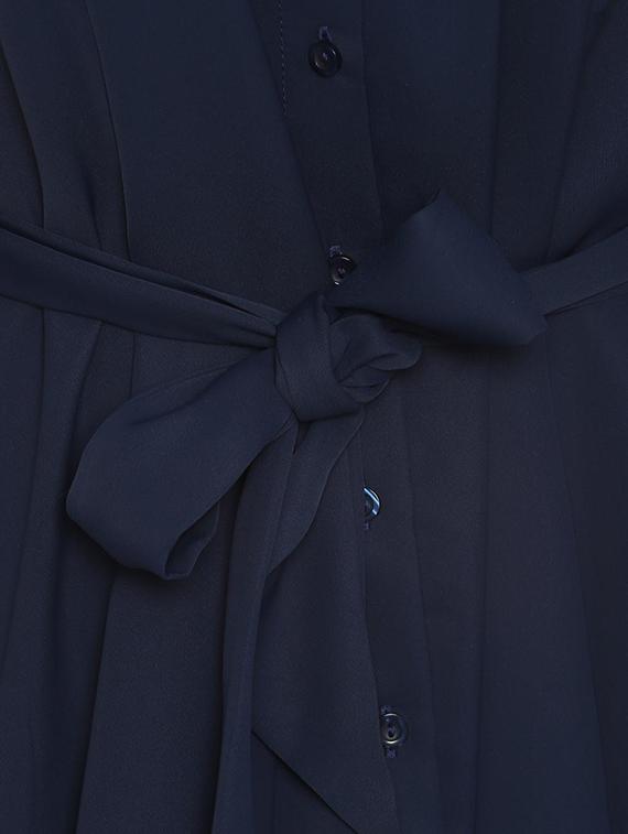 tie knot solid shirt dress - 16564848 - Zoom Image - 4
