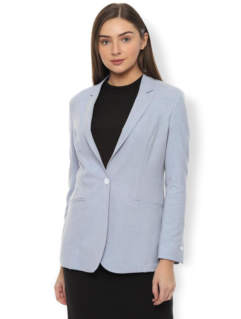 lapel neck long sleeved blazer - 16565048 - Zoom Image - 1