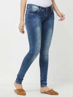 mid rise stone wash jeans - 16565345 - Standard Image - 2