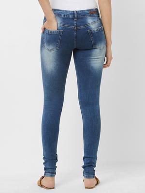 mid rise stone wash jeans - 16565345 - Standard Image - 3