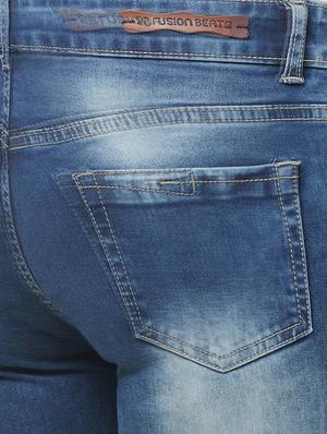 mid rise stone wash jeans - 16565345 - Standard Image - 5