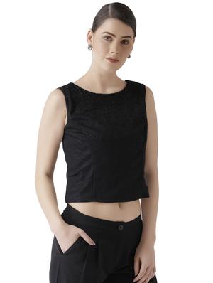 round neck embellished crop top - 16565367 - Standard Image - 2