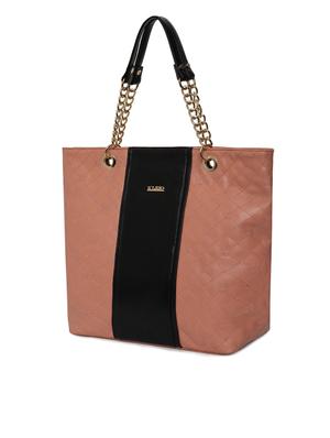 brown leatherette (pu) regular handbag - 16565609 - Standard Image - 4