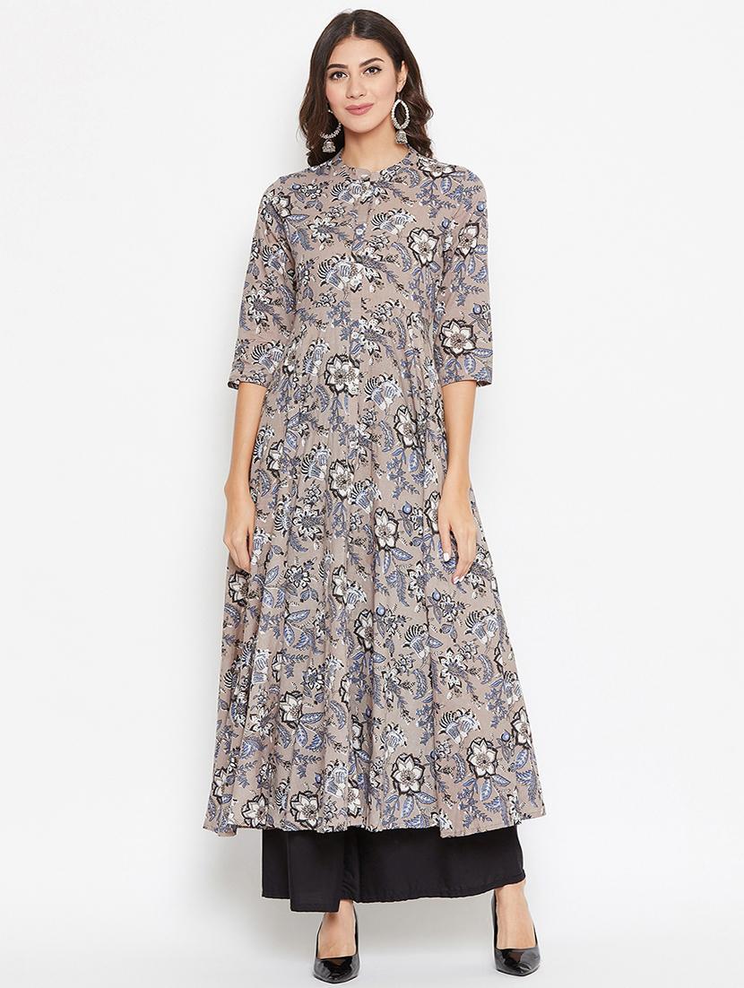 floral a-line kurta - 16565662 - Zoom Image - 1