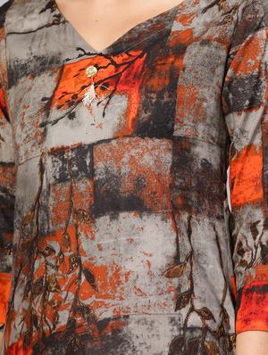 printed straight kurta - 16565684 - Standard Image - 4