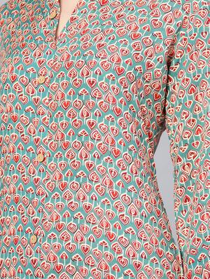 floral printed straight kurta - 16565686 - Standard Image - 4