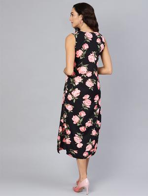 round neck floral a-line dress - 16565711 - Standard Image - 3