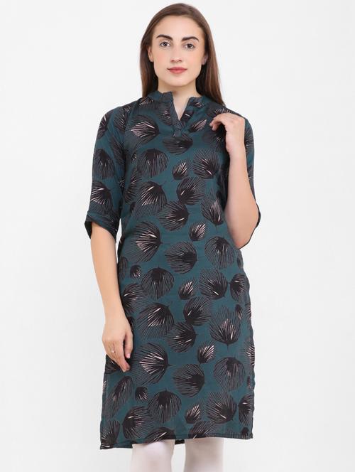 printed straight kurta - 16565981 - Very Small Image - 1