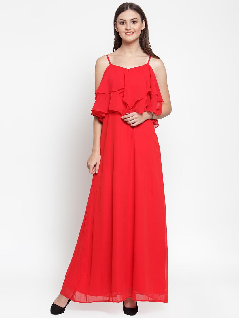 ruffle detail layered maxi dress - 16566356 - Zoom Image - 1