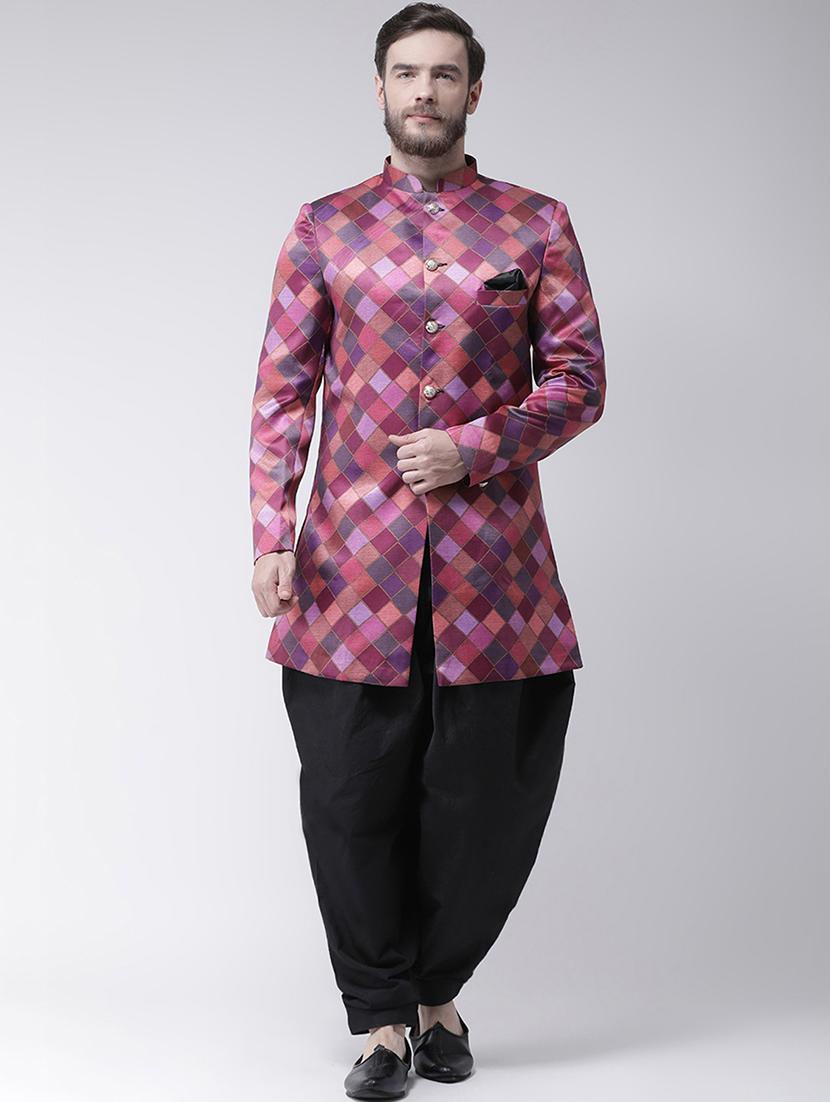 multi color printed sherwani set - 16566571 - Zoom Image - 1