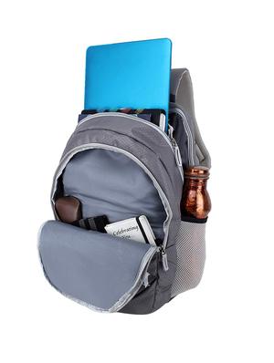 grey polyester backpack - 16566726 - Standard Image - 3