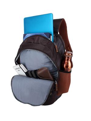 dark brown polyester backpack - 16566727 - Standard Image - 3