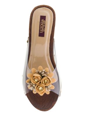 shuz touch brown slip on wedges - 16567084 - Standard Image - 4
