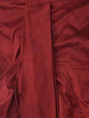 black pure silk dhoti kurta set - 16567370 - Standard Image - 5