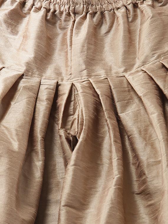 khakhi pure silk dhoti kurta set - 16567381 - Zoom Image - 5