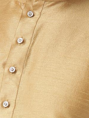 khaki solid dhoti kurta set - 16567389 - Standard Image - 4