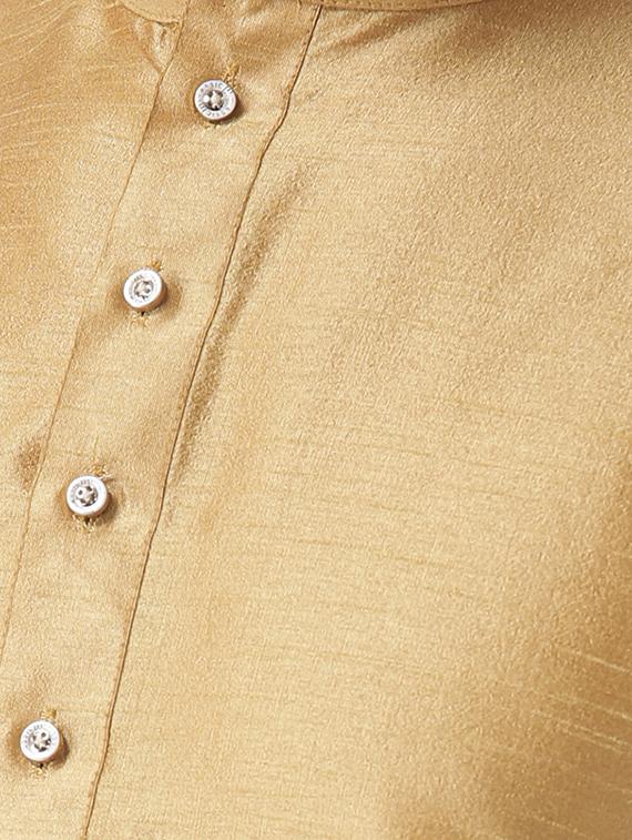 khaki solid dhoti kurta set - 16567389 - Zoom Image - 4
