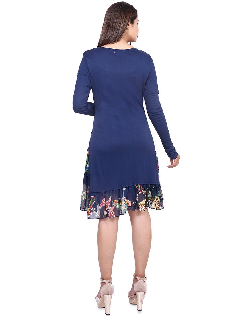 long sleeved frill detail a-line dress - 16567588 - Zoom Image - 3